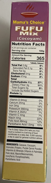 Mama's Choice Cocoyam Fufu 624g